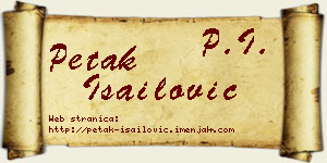 Petak Isailović vizit kartica
